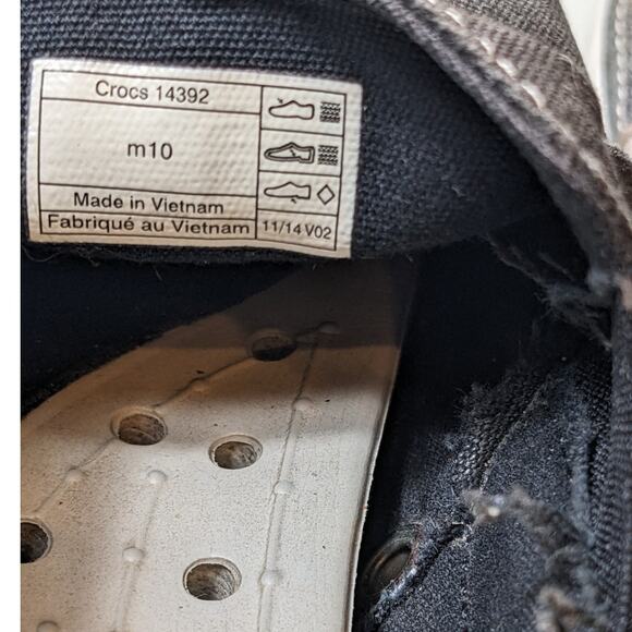 Crocs Shoes Mens 10 Canvas Slip On Loafers Comfort Lightweight Travel Boating - Picture 3 of 15